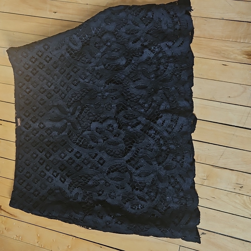 Free People Dreamy Days Floral Lace Cotton Blend Mini Skirt 6